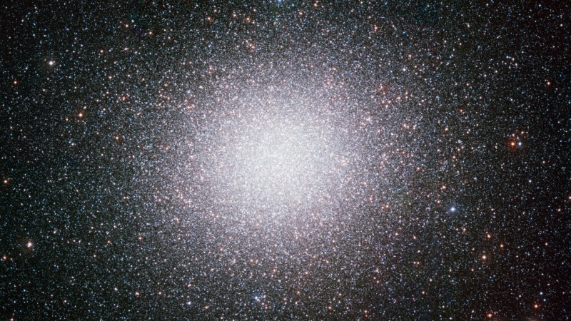 A bright concentration of stars on a dark sky.